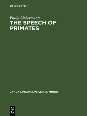 cover image of The Speech of Primates